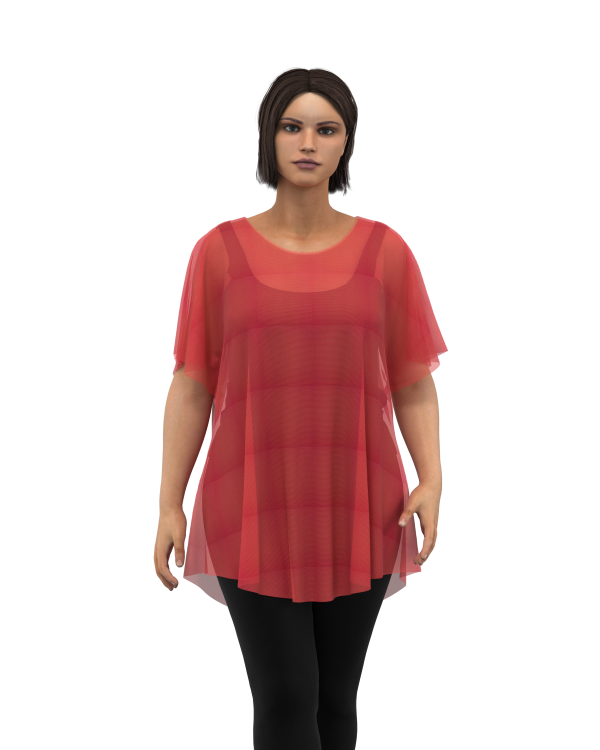 P02P Top met aansny mou pdf patroon / Top with add on sleeves pdf pattern Plus groottes XS-4XL (Copy) Eng. & Afr.  Geweefde stowwe. - Image 2