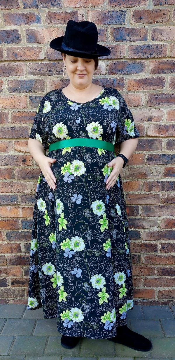 P07S Kortmou Kaftan Rok pdf patroon Standaard S-5XL (A4,  A3, A0). Geweefde stowwe Afr & Eng - Image 5