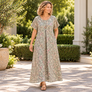 D007 - Kaftan Pleat Dress Layered pdf Sewing Pattern (XS-5XL), (A4, A3, A0, Letter), English & Afrikaans