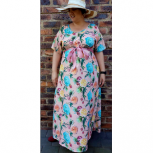 P07S Kortmou Kaftan Rok pdf patroon Standaard S-5XL (A4,  A3, A0). Geweefde stowwe Afr & Eng