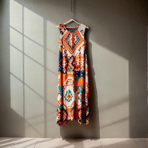 P06S A-lyn rok - Mouloos pdf patroon / Sleeveless A-line dress pdf pattern. Geweefde stowwe.