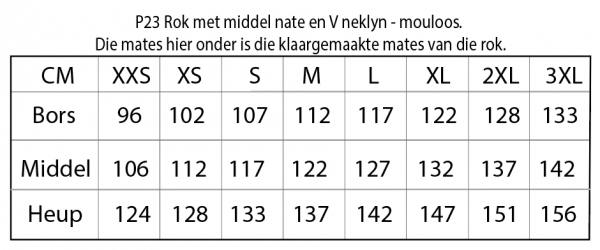 P23S Ella - Lospassende rok met sakke pdf patroon, Groottes S-5XL, Formate A0,A3,A4, Aanwysings Afr. & Eng. Alles ingesluit. - Image 2
