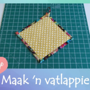 Die vatlappie pdf patroon met video aanwysings. Katoen.