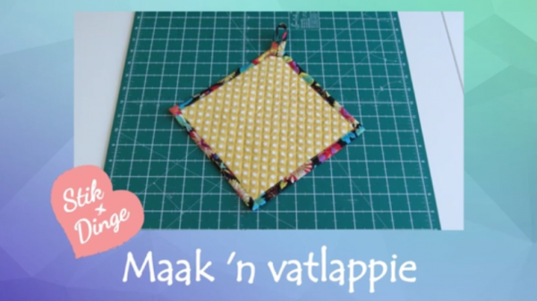 Die vatlappie pdf patroon met video aanwysings. Katoen.