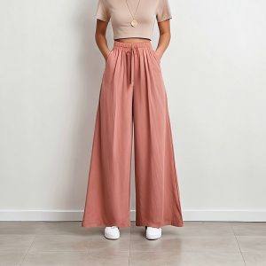 P40S Palazzo broek met rek en sakke pdf patroon / Palazzo pants with elastic waistband pdf pattern Standard sizes S-4XL (A4, A3, A0) Afr. & Eng.Geweefde stowwe.