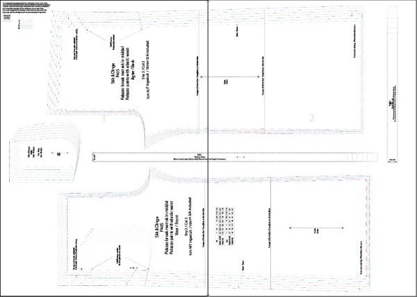 P004 Palazzo pants with elastic waistband pdf pattern Standard sizes S-4XL (A4, A3, A0) Afr. & Eng.Geweefde stowwe. - Image 2