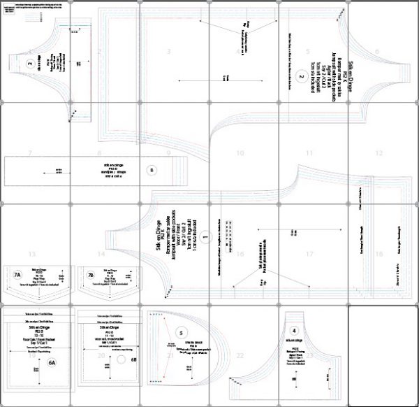 P52 D Romper met versteekte sakke vir dogters 11 – 15 jaar. Pdf patroon.Geweefde stowwe. - Image 3
