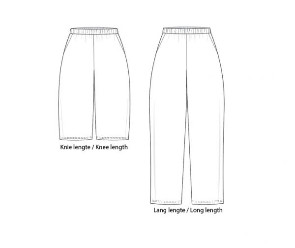 P59S Gemaklike broek met sakke, PAT 1- Gewone soom, PAT 2 -Turn-up - pdf patroon S-4XL ingesluit (A0, A3, A4) Aanwysings Afr. & Eng. - Image 4