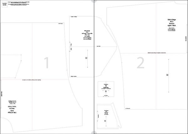 P61S Poncho pdf patroon / pattern One size fits all (A0, A3, A4) Afr & Eng, Aanwysings en Patroon Verstellings ingesluit. - Image 5