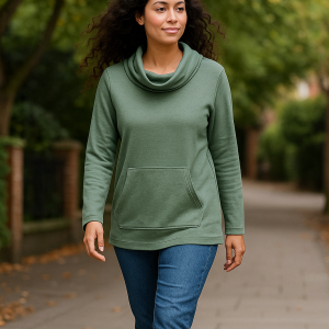 P60S Rolnek Top / Cowlneck Top - pdf patroon / pattern S-4XL (A0, A3, A4) Afr & Eng.