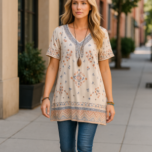 P76S Lang lengte top / Tunic top pdf pattern  L 87cm–89cm Sizes XS-3XL Formats A0,A3,A4, Instructions Eng.& Afr.