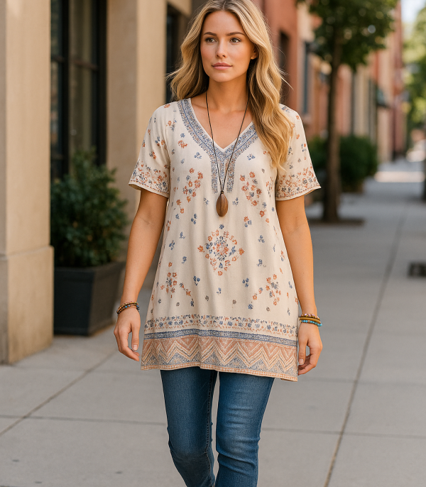 P76S Lang lengte top / Tunic top pdf pattern  L 87cm–89cm Sizes XS-3XL Formats A0,A3,A4, Instructions Eng.& Afr.
