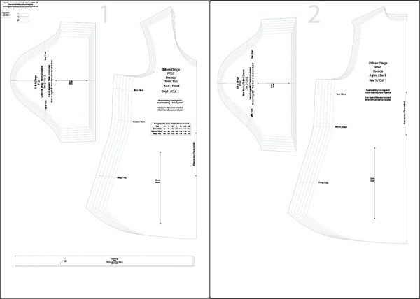 P76S Lang lengte top / Tunic top pdf pattern  L: 87cm – 89cm Sizes XS-3XL Formats A0,A3,A4, Instructions Eng.& Afr. - Image 5