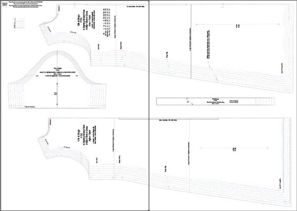 P75S Rekstof kortmou rok met slit pdf patroon - S-5XL - Formate A0,A3,A4  Afr & Eng Aanwysings / Instructions - Image 3