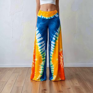 P89S Rekbare Palazzo broek met oorvou band Pdf Patroon / Sewing pattern Sizes XS-4XL , Formate A0,A3,A4, Aanwysings Afr. & Eng.
