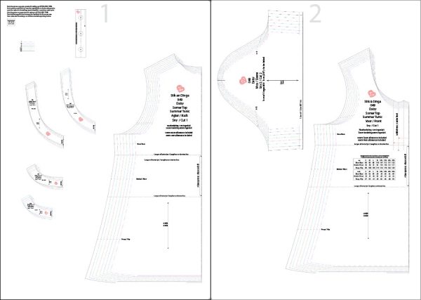 P49S Daisy Tunic top pdf sewing pattern Sizes S-4XL Formats A0,A4,A3, Eng & Afr - Image 2
