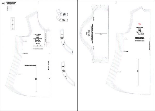 P49S Daisy Tunic top pdf sewing pattern Sizes S-4XL Formats A0,A4,A3, Eng & Afr - Image 5