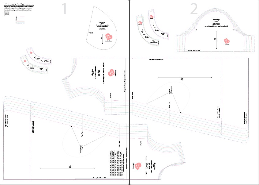 D100 A-Lyn Rok met Sakke pdf patroon, Standaard groottes S-4XL, A0,A3,A4,Letter size Eng & Afr. - Image 2