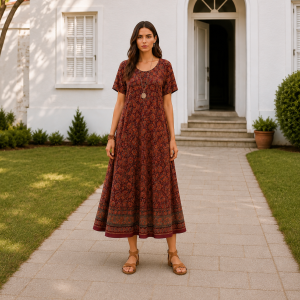 D004 Elsa Boho Midi Dress pdf Sewing Pattern (S-5XL)  (A4,A3,A0,Letter) English & Afrikaans