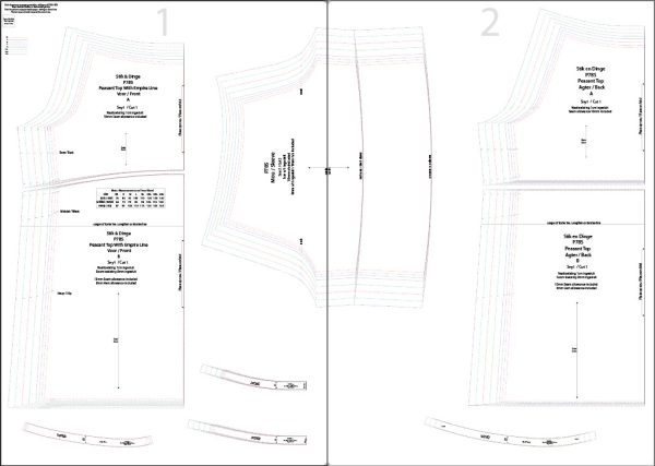 P78S Peasant Top met rekbare Empire-lyn Pdf patroon Standard Sizes XS-4XL (A0, A3, A4) Afr. & Eng Instructions - Image 5