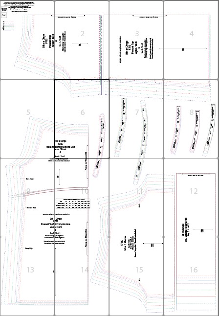 P78S Peasant Top met rekbare Empire-lyn Pdf patroon Standard Sizes XS-4XL (A0, A3, A4) Afr. & Eng Instructions - Image 3