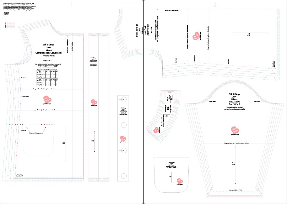 J004 Miems Gemaklike Jas pdf patroon, ongevoering, Eng. & Afr. A0,A3,A4,Letter, Sizes S-3XL - Image 6
