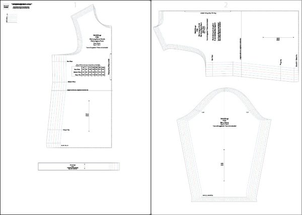 P18S Zita Langmou Tuniek pdf Sewing Pattern, Standards Sizes M-5XL, A0,A3,A4 Afr & Eng. - Image 4