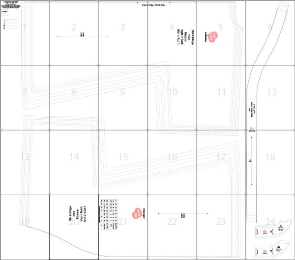 J001 Kimono pdf patroon Groottes S-4XL Afr & Eng Formate A0,A3,A4,Letter size - Image 5