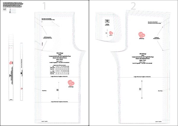 P002 Lospassende broek met ingetrekte pype pdf patroon, S-4XL, A0,A3,A4,Letter size, Eng & Afr - Image 2