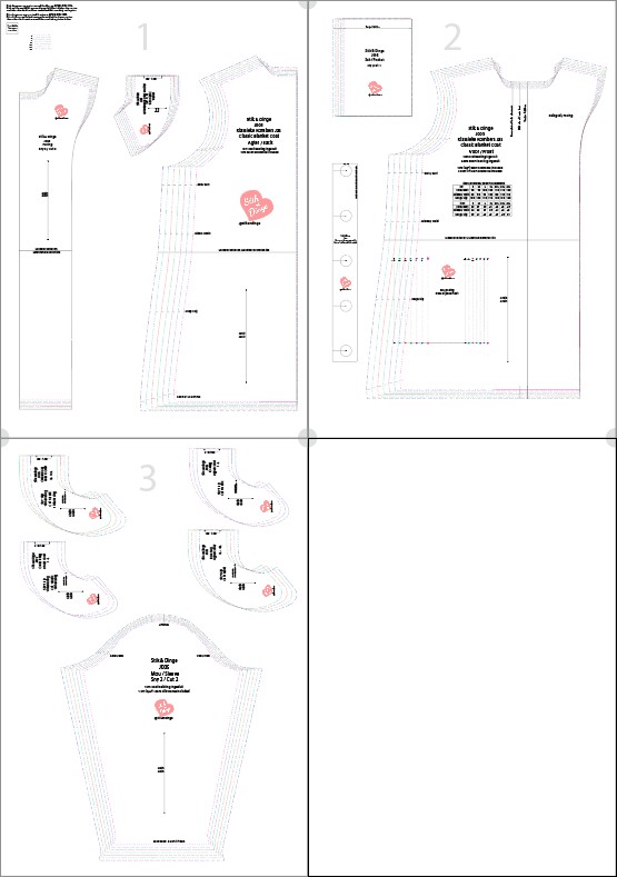 J005 Klassieke Kombers Jas pdf patroon, S-4XL, A0,A3,A4,Letter, Afrikaans & English - Image 6