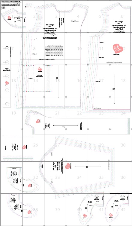 J005 Klassieke Kombers Jas pdf patroon, S-4XL, A0,A3,A4,Letter, Afrikaans & English - Image 4