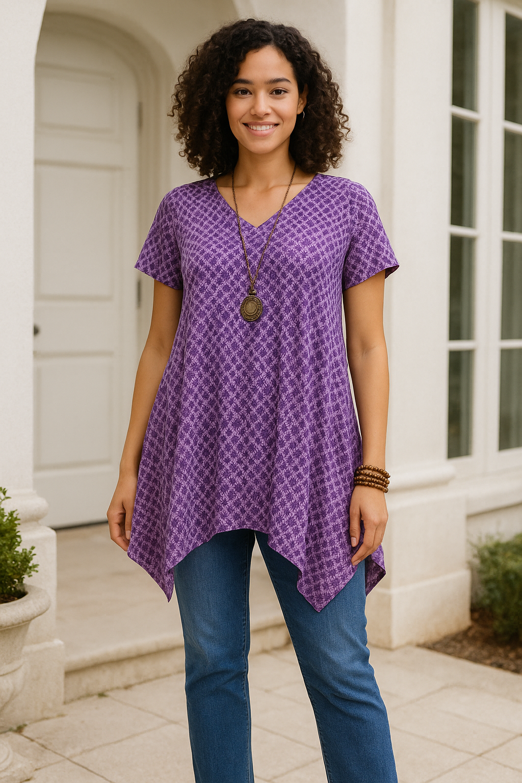 T013 Meadow Handkerchief Tunic pdf sewing pattern, sizes S-5XL, A0,A3,A4,Letter formats, English & Afrikaans instructions all included.