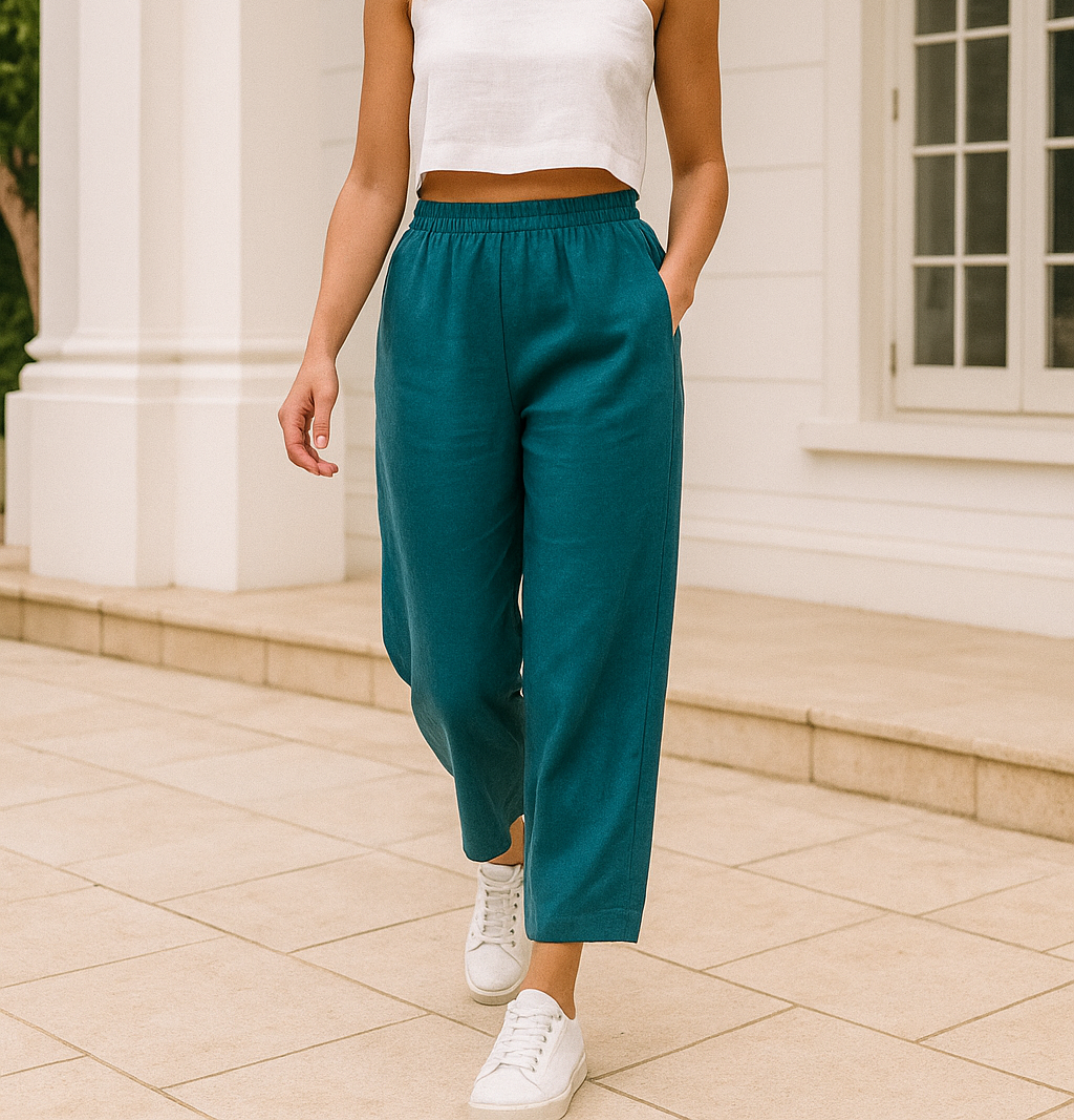 P009 Cape linen pants pdf sewing pattern, sizes S-4XL, Formats A0,A3,A4,Letter, English & Afrikaans instructions all included.