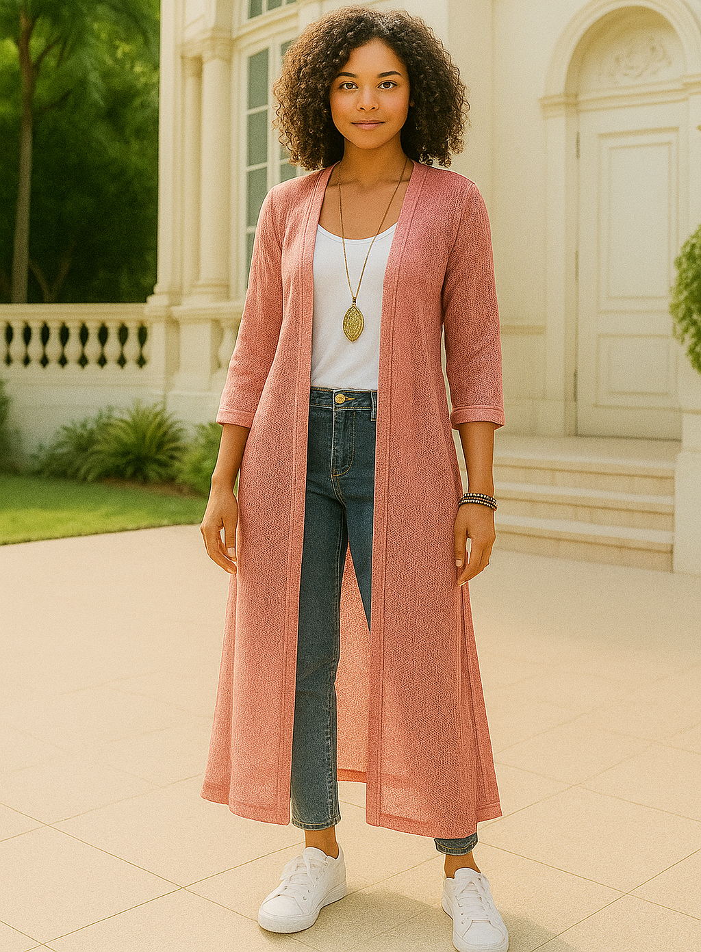 J006 Summer Coat pdf sewing pattern, S-5XL, A0,A3,A4,Letter English & Afrikaans, Knit fabric - Image 3