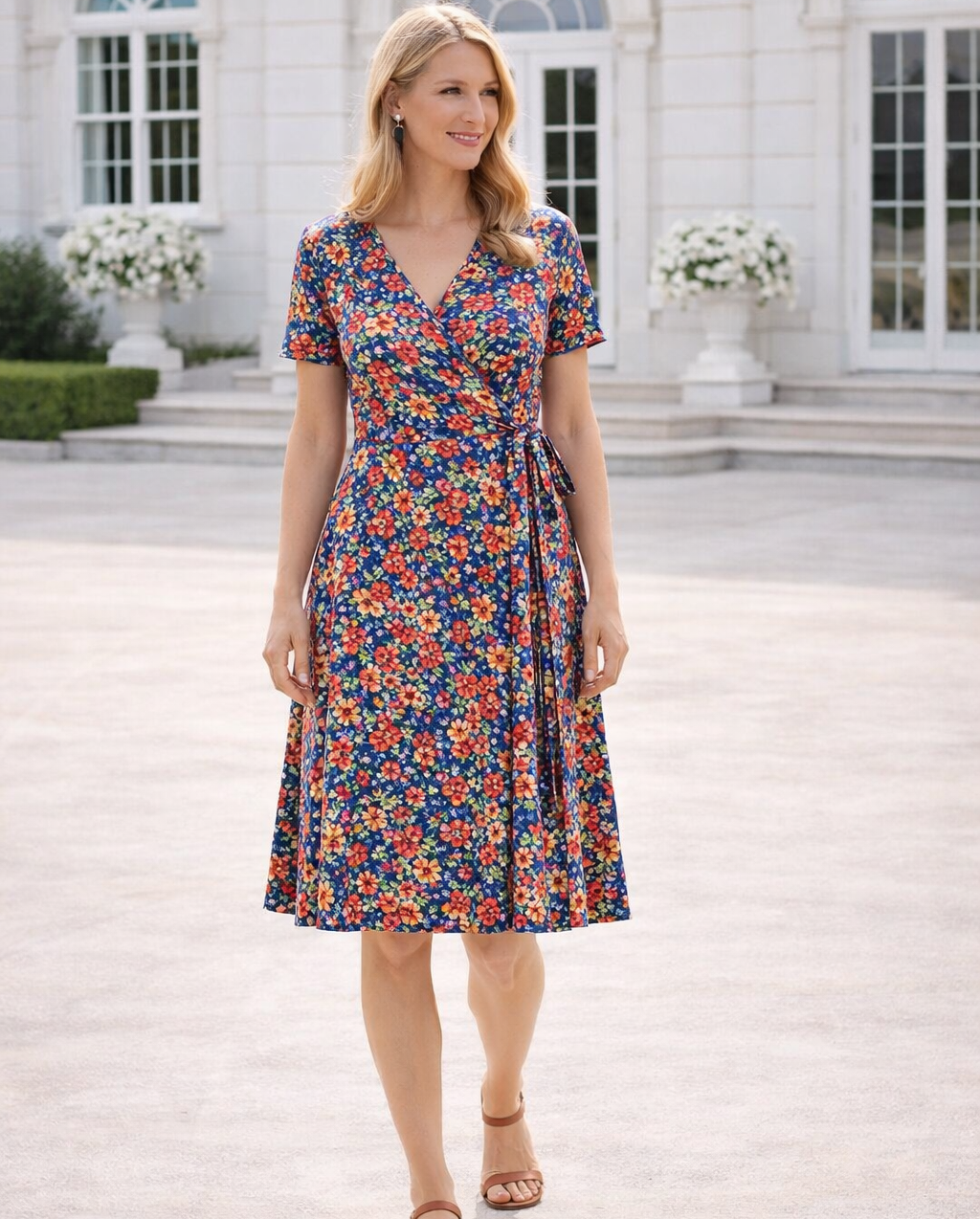 D012 A-Line Wrap Dress, S-5XL, A0,A3,A4,Letter, English & Afrikaans
